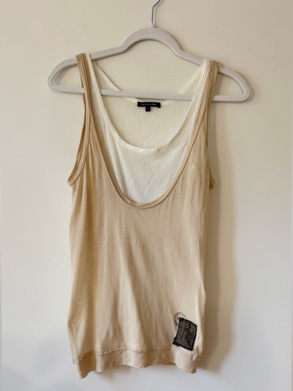 Patrizia Pepe Layered 2-Piece Top Size 1